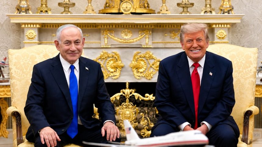Israeli Prime Minister Benjamin Netanyahu seated alongside U.S. President Donald Trump during a meeting at the White House on July 28, 2026.