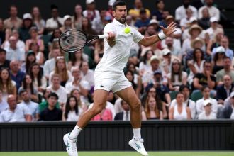 Novak Djokovic reaches Wimbledon third round for 20th time after beating Stefanos Tsitsipas
