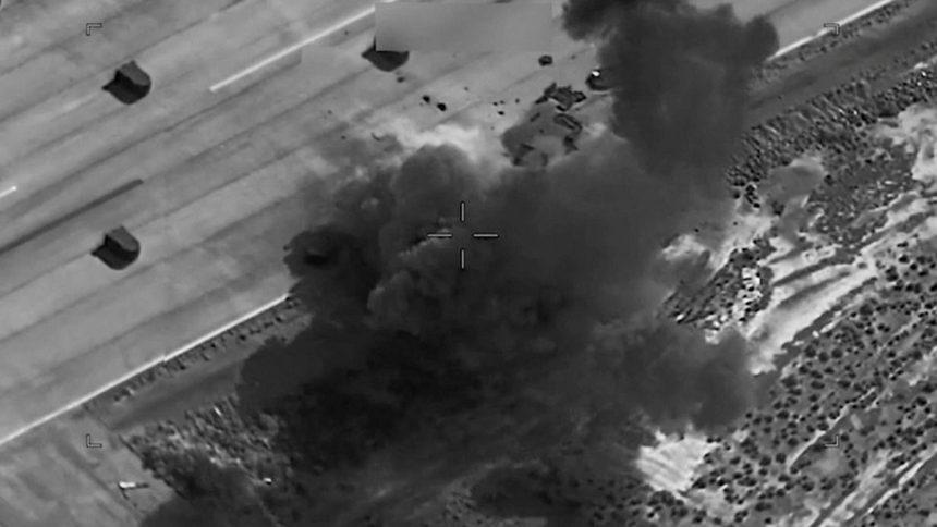 Smoke rises after US strikes hit 90 targets in Iran