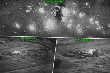 Unclassified footage of US strikes on Iranian military targets on July 24