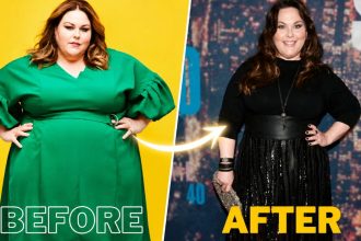 Chrissy Metz before and after reported GLP-1 medication use.