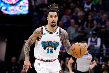 Brandon Clarke dribbles the ball for the Memphis Grizzlies against the Sacramento Kings.