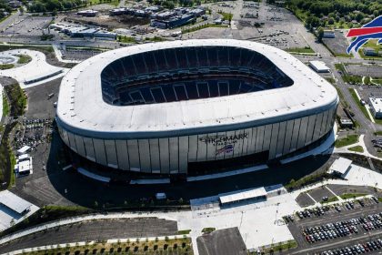 Aerial view of Highmark Stadium Buffalo Bills