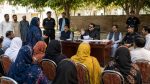 Citizens present complaints during a public-service open court in Peshawar.