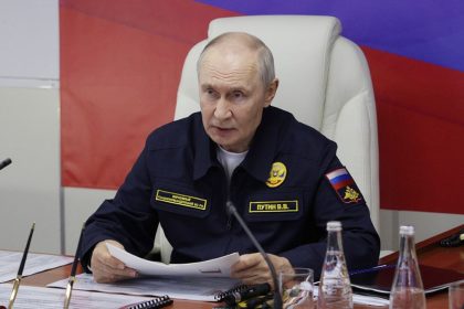 President Vladimir Putin visits the Russian Navy missile cruiser Varyag. Image Credit: kremlin.ru