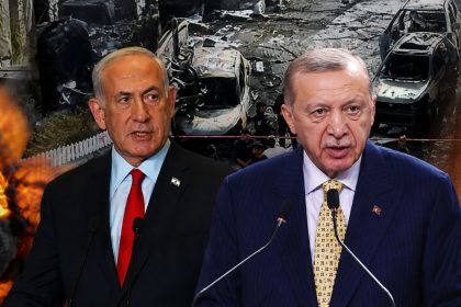 Recep Tayyip Erdoğan and Benjamin Netanyahu.