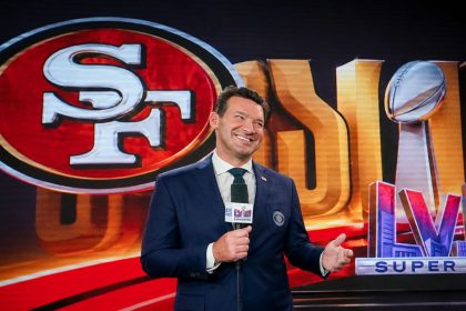 Tony Romo at Super Bowl LVIII in Las Vegas.