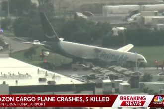 Amazon cargo plane Boeing 767-300 runway overrun at Miami International Airport