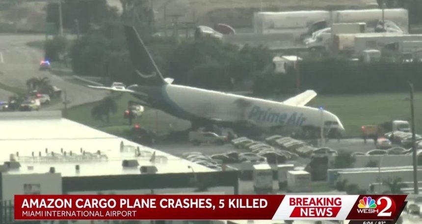 Amazon cargo plane Boeing 767-300 runway overrun at Miami International Airport