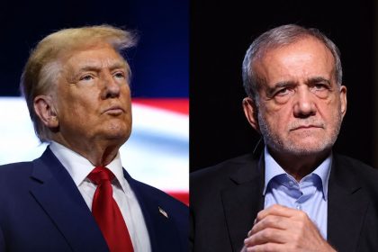 US President Donald Trump and Iranian President Masoud Pezeshkian