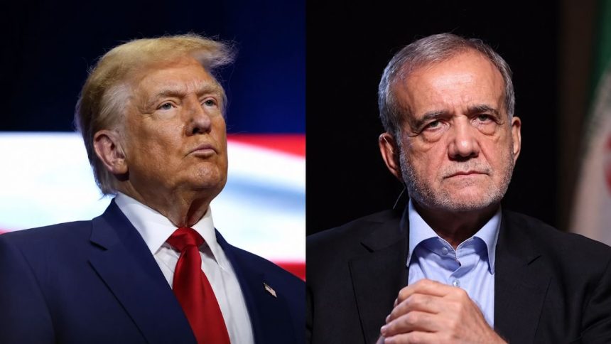 US President Donald Trump and Iranian President Masoud Pezeshkian
