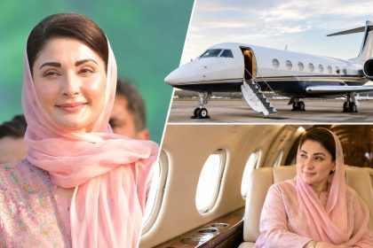 Maryam Nawaz and a Gulfstream private jet.