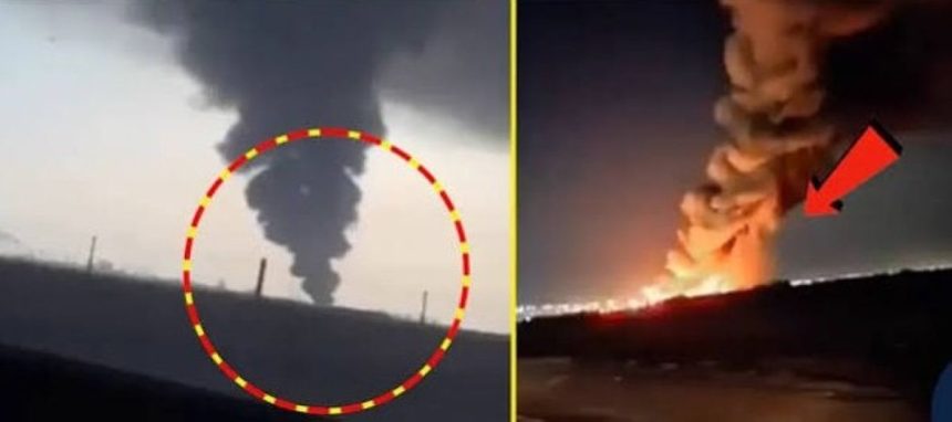 Thick plumes of smoke rise from two reported attack sites in Saudi Arabia, including an Aramco oil field and King Fahd International Airport.
