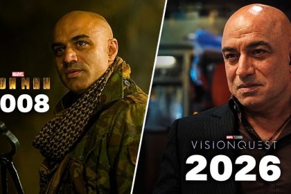 Faran Tahir as Raza in Iron Man (2008) and his return in VisionQuest (2026).